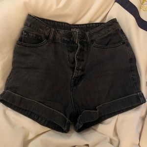 BDG high waisted black shorts